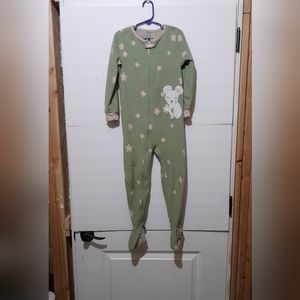 Carter's Girls Footie Pajamas Sleepwear Green Pink Girl's Size 5T
